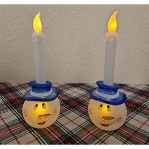 Bethlehem Lights Battery Operated LED Snowman Candle